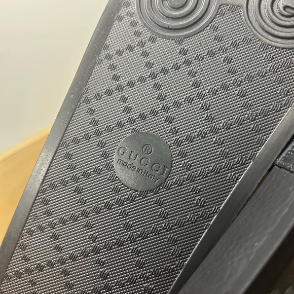 Women’s Auth Gucci GG Slide Sandals Size 8.5/9 Euro 39 Demetra Black - Picture 10 of 12